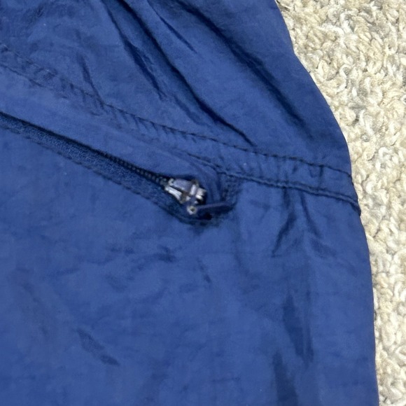 Vintage Nike Track Pants Mens Large Nylon Baggy Navy Blue 32" Inseam Joggers - Picture 11 of 11